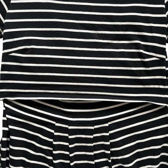 Boob Dress Womens Large Black White Stripe Nursing Maternity Organic Cotton - Picture 3 of 9